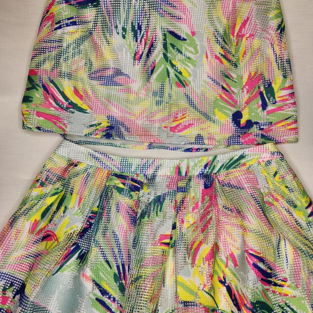 Lilly Pulitzer Colorful Tropical 2pc Tank And Skirt Set Size 4 - Picture 10 of 14